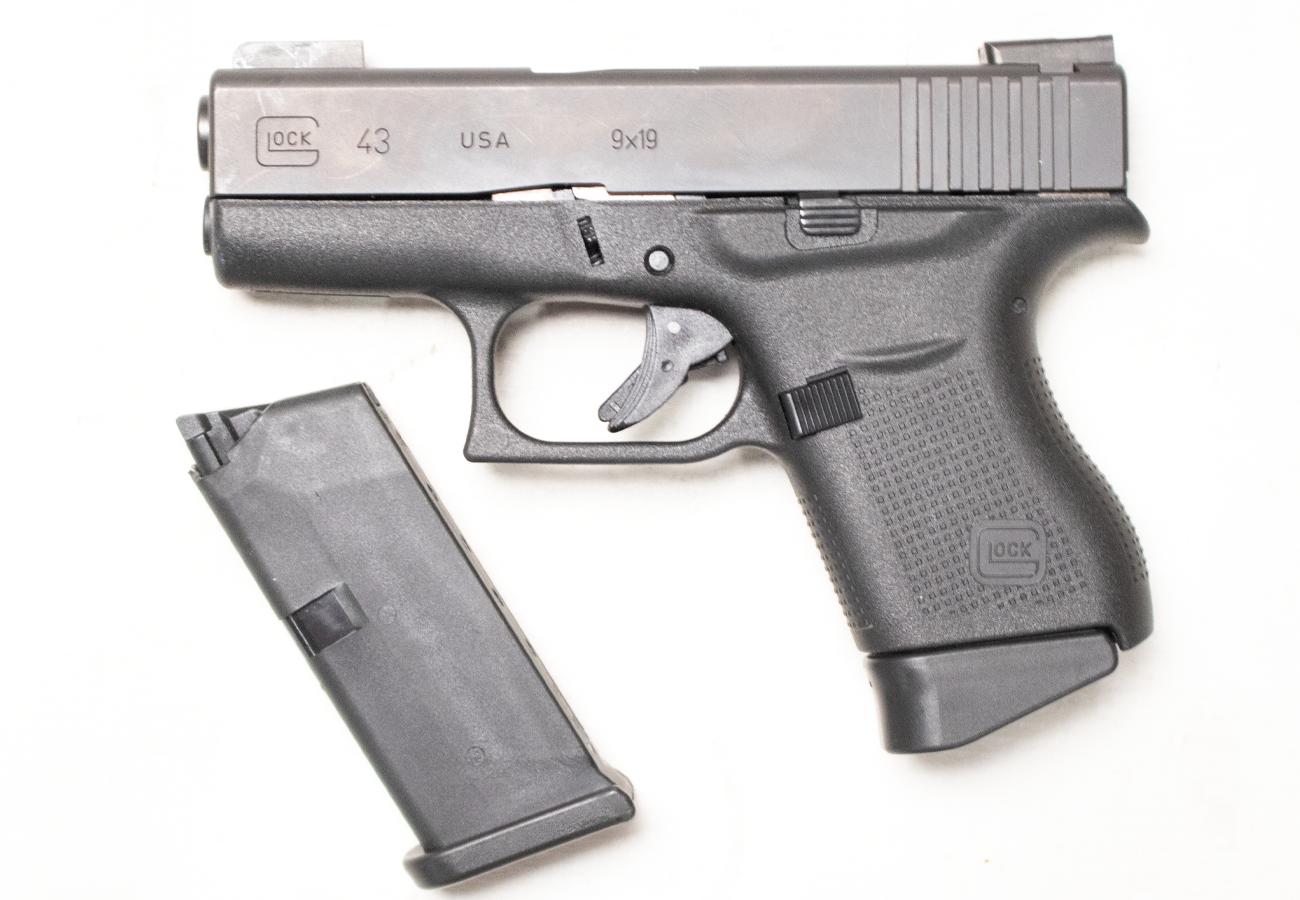 GLOCK 43 9mm Police Trade-In Semi-Auto Pistol with Extra Magazine